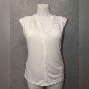 Calvin Klein Sleeveless Draped Blouse – Size L – NWT
